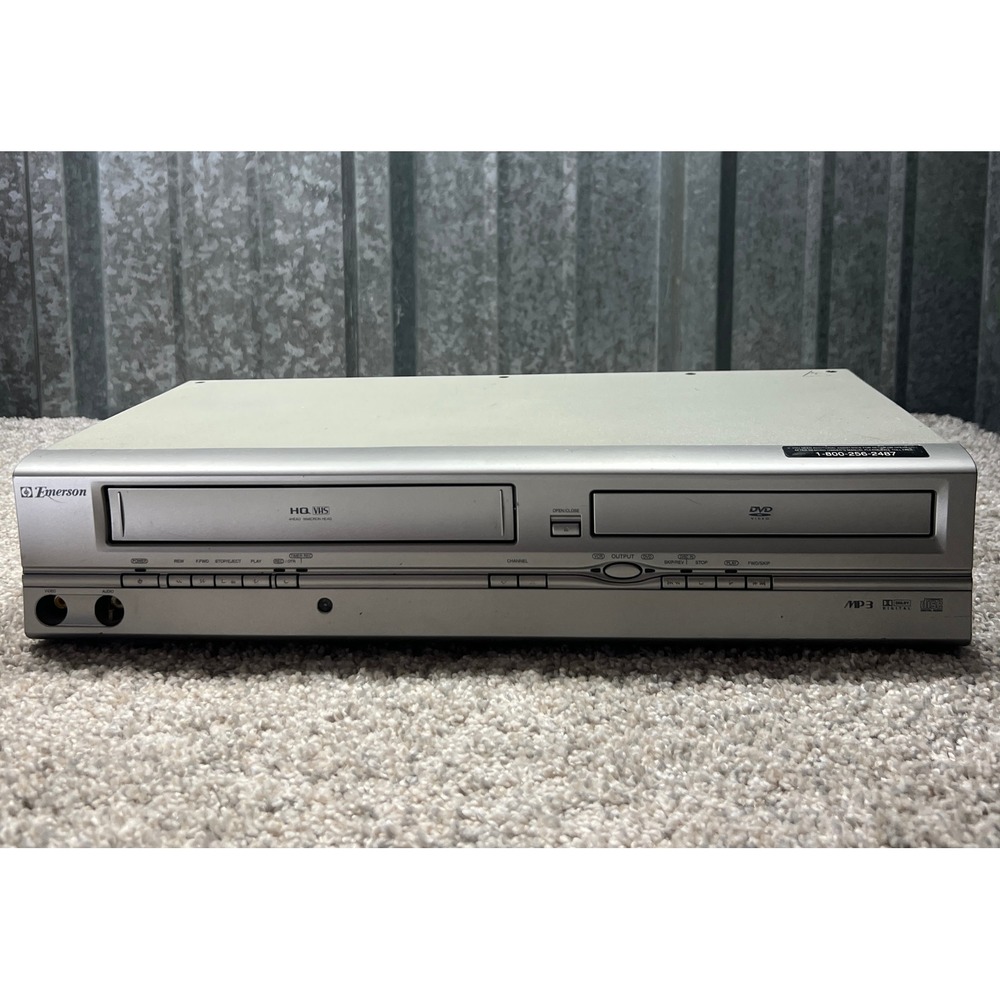 Emerson EWD2204 DVD VCR Combo Player 4-Head HQ VHS MP3 CD